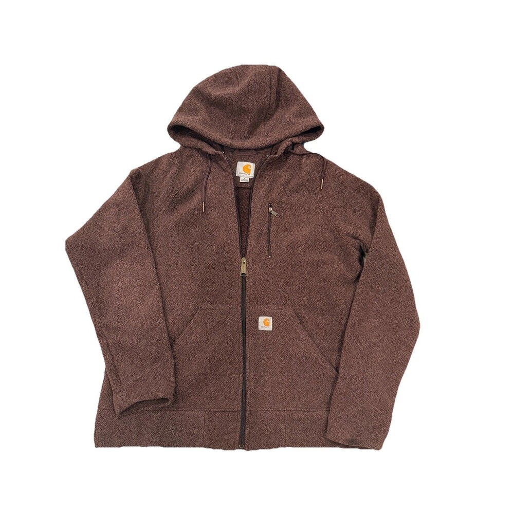 Carhartt Boys Dalton Full Zip Fleece Hoodie Youth Large 12/14 Sweatshirt Pockets